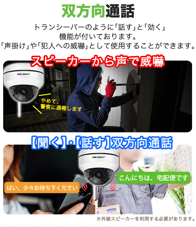 GENBOLT防犯カメラ 500万画素 GB209X（自作のネット接続用日本語の説明