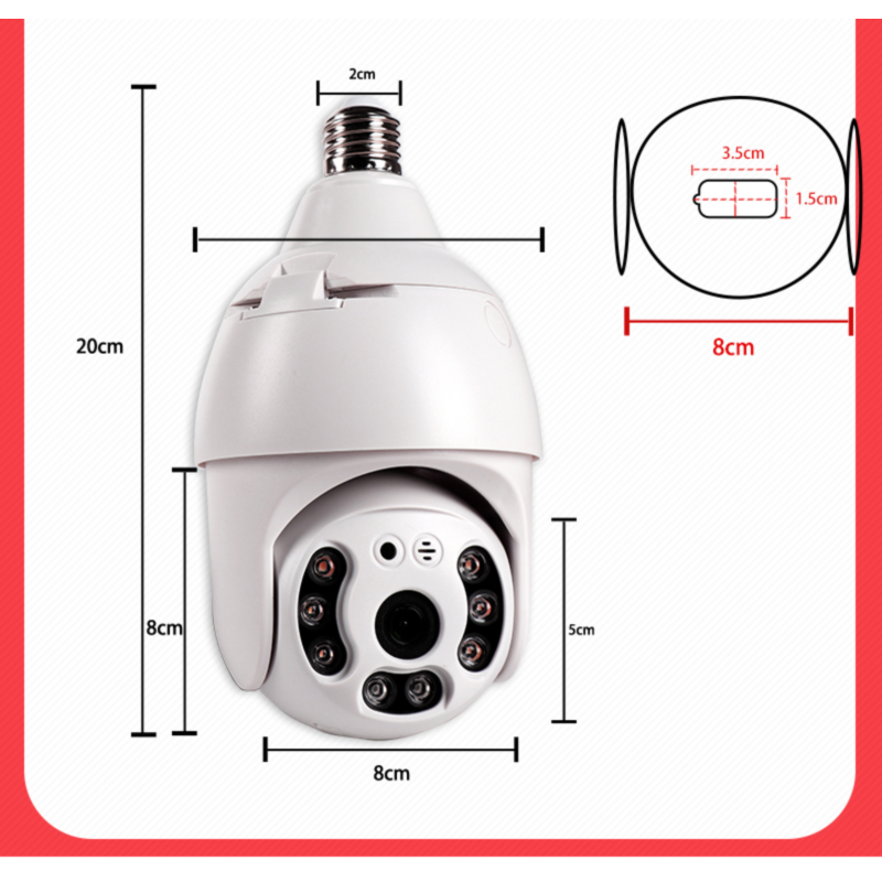 300万画素電球型屋外用防犯カメラ【dk-dp18】